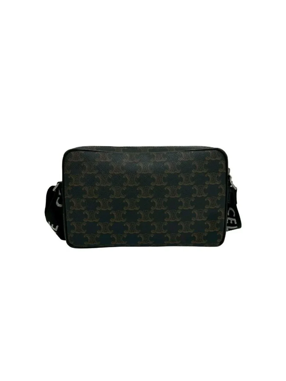 Celine Triomphe Messenger with Leather Mini Shoulder Bag Black